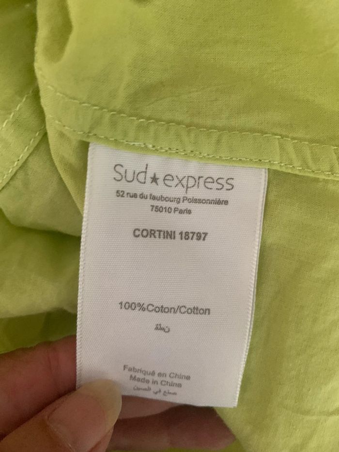 Chemise Sud express vert clair taille 38100%voton - photo numéro 10