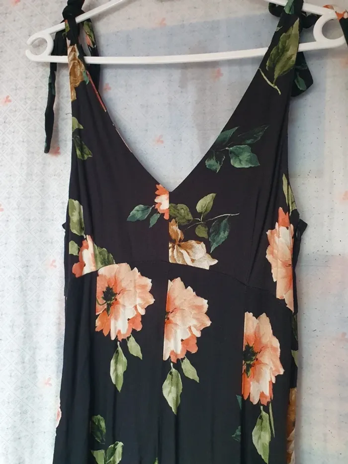 Robe à bretelles Mango grosses fleurs - photo numéro 2
