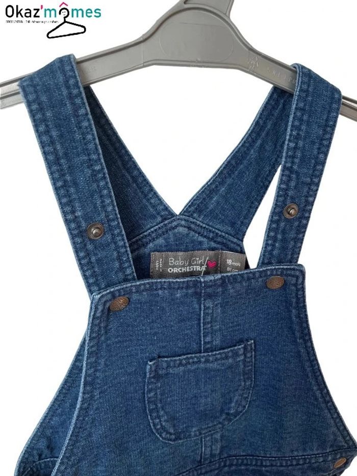 Robe à bretelles en jean bleu denim - Orchestra 18 mois (81cm) - photo numéro 2