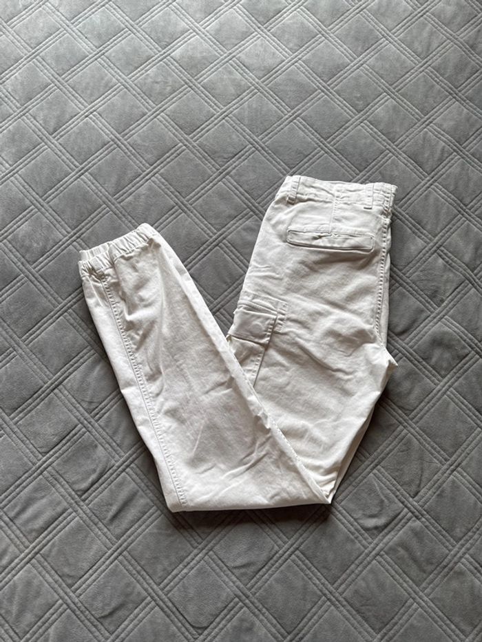 Pantalon  cargo  homme blanc - taille 38 - Gémo - très bon état