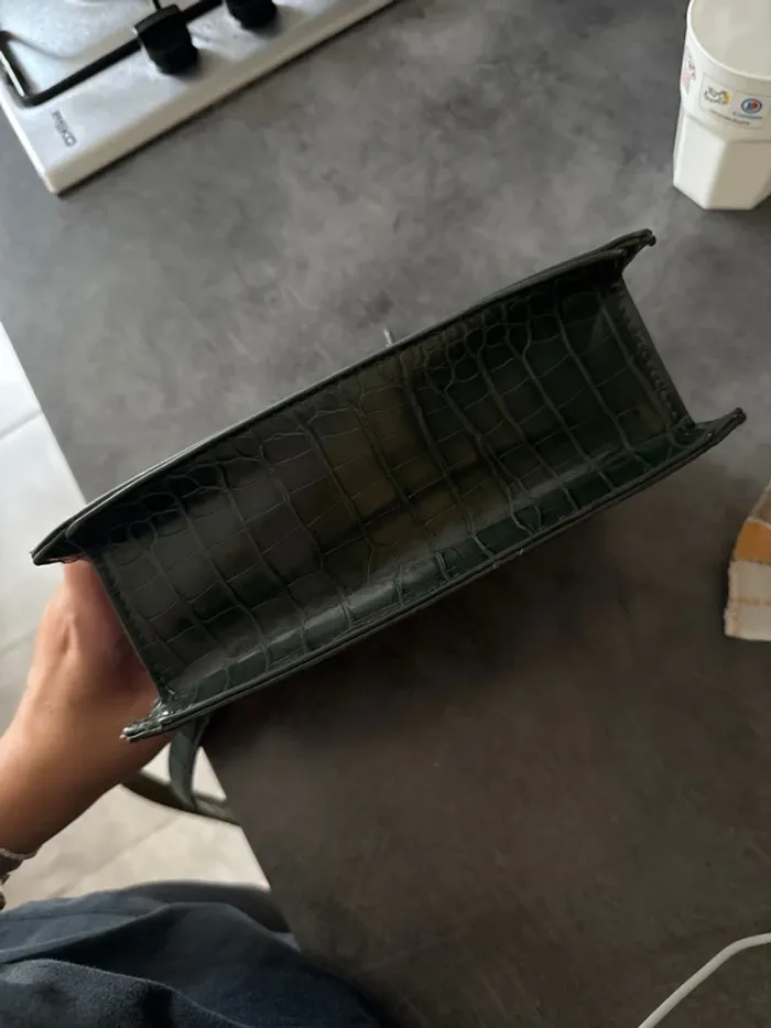 Sac bandoulière croco vert foncé Pimkie - photo numéro 7