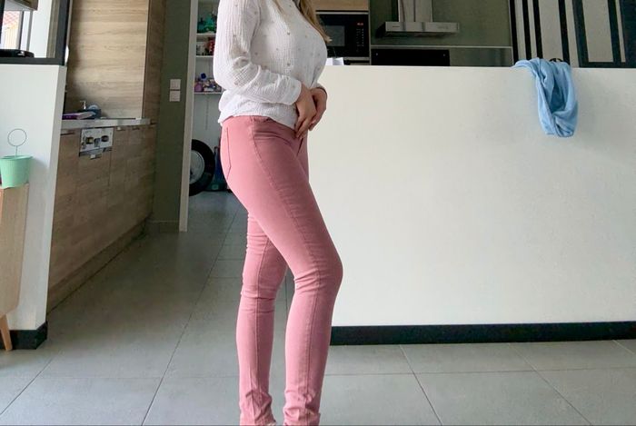 Pantalon slim rose - photo numéro 3