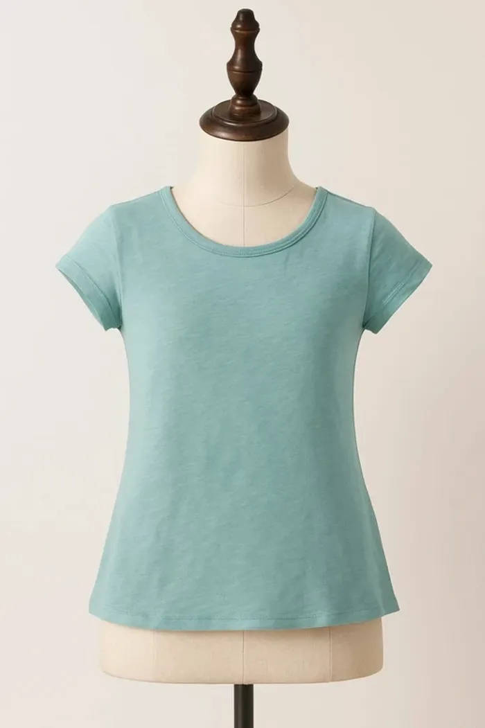 Tee shirt manche courte vert eau Poivre Blanc Taille 6 ans - photo numéro 2