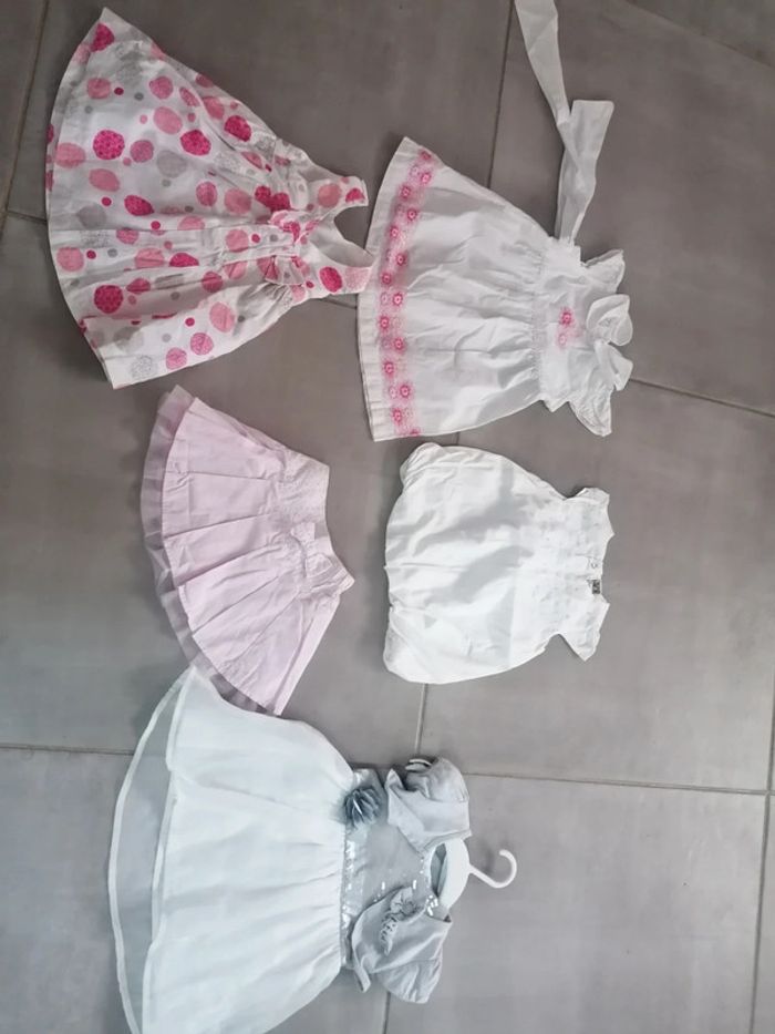 Lot robes/jupe taille 6mois fille Verbaudet, tape à l'œil, gemo#6mois_bébé_krocaro