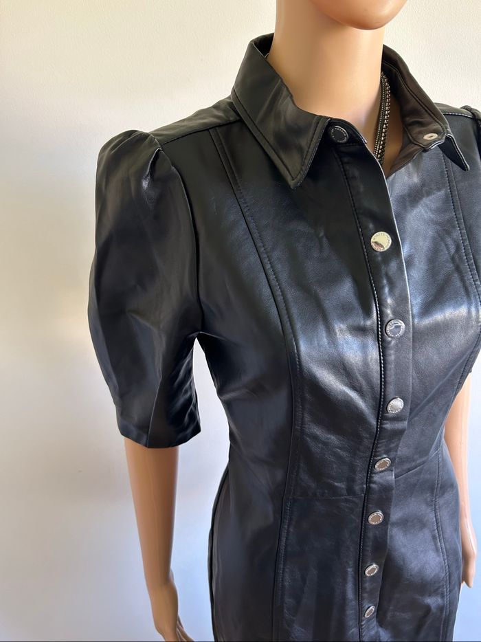 Robe noire neuve en simili cuir Morgan taille 36 - photo numéro 4