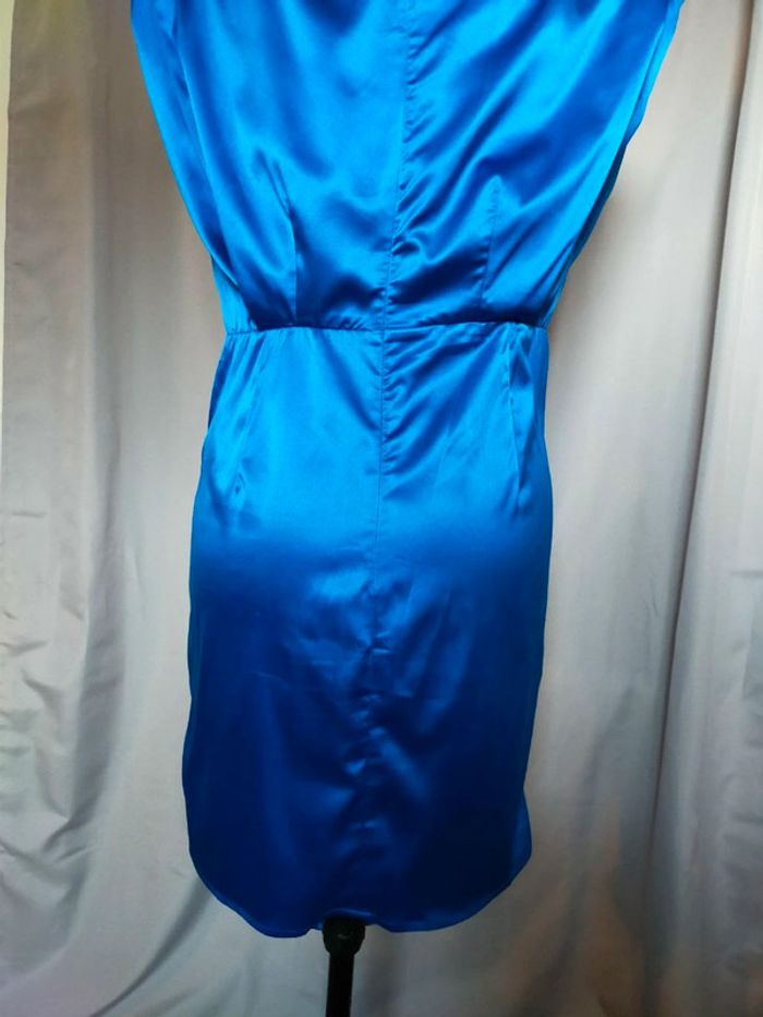 Robe satinée bleue – Glamaker – Taille L - photo numéro 12