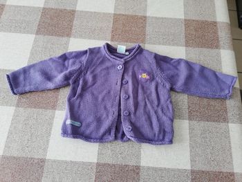 Gilet à boutons violet Disney Winnie 9 mois