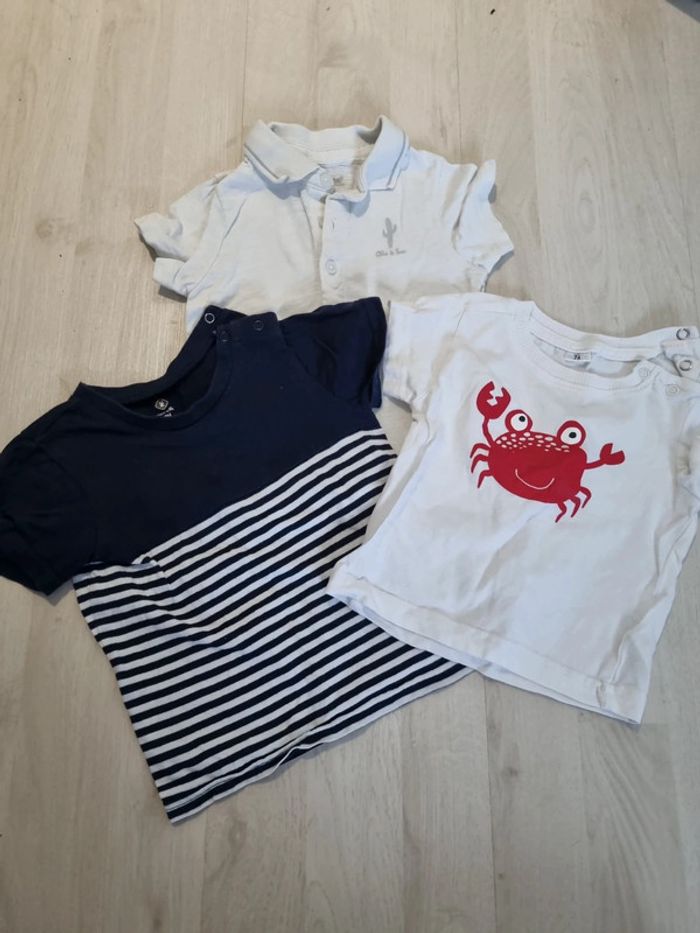 Lot de 3 t-shirts 12 mois