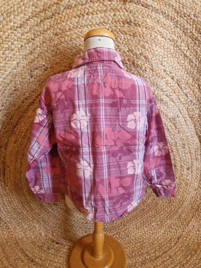 Jolie chemise rose fleurs fille tape à l'œil 5 ans - photo numéro 3