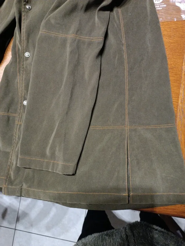 Veste Surchemise suédine kaki Mim 36-S - photo numéro 7