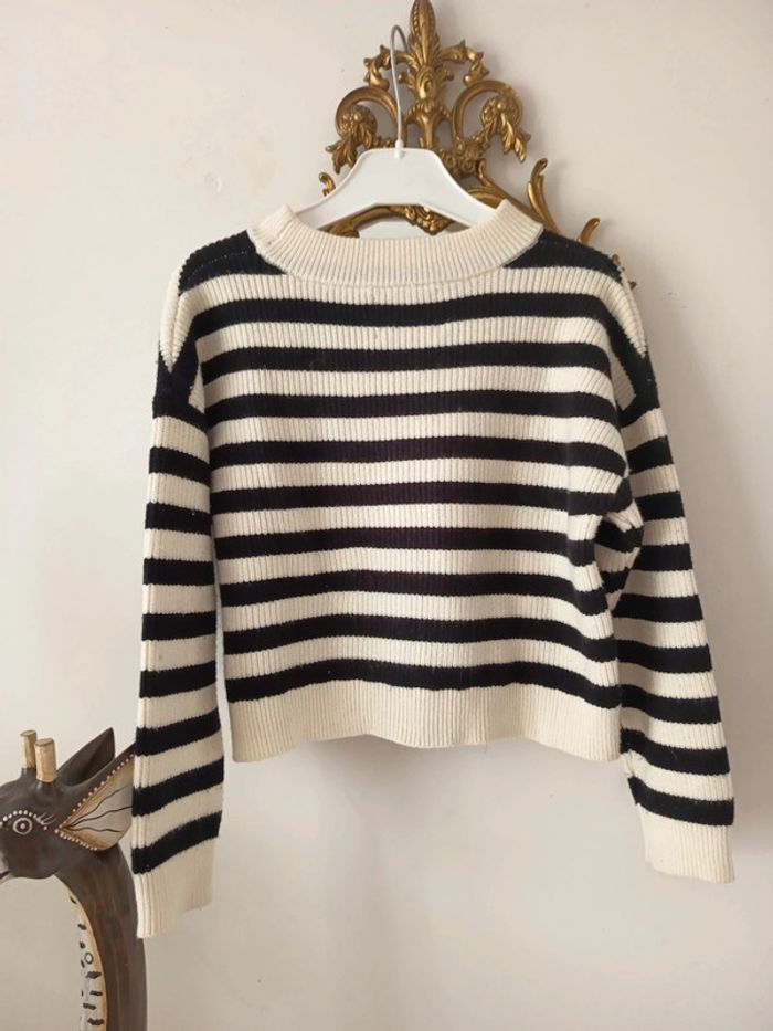 Pull maille rayée - photo numéro 3