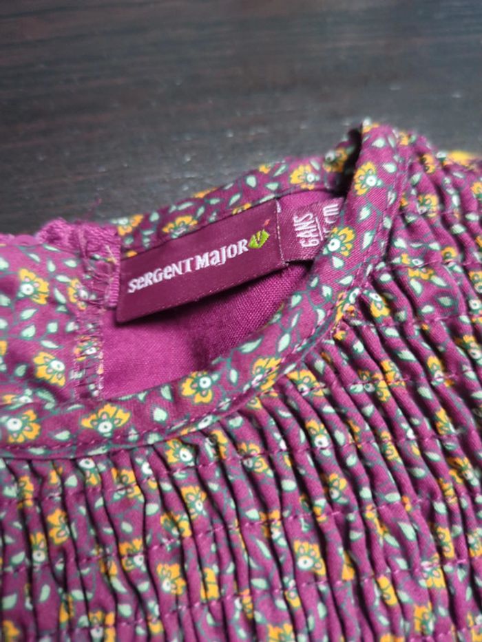 Robe violette jaune dentelle élégante chic cérémonie provençale champetre mariage 6 ans fleur - photo numéro 3