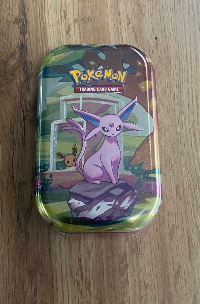 Pokémon mini tins Mentali évolutions prismatiques EV 8.5 écarlate et violet