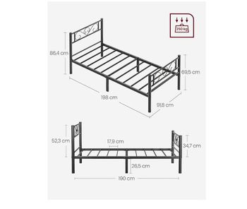 Lits 1 place en métal