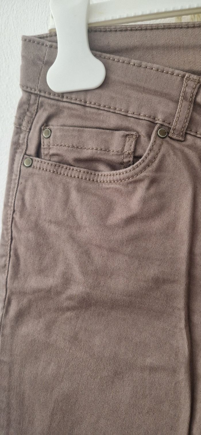 Jeans 7/8 beige/marron - photo numéro 2