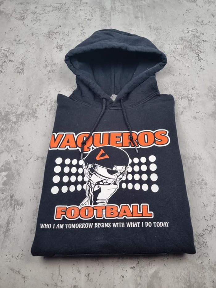 Pull à capuche universitaire Vaqueros Football – Taille M Hommes - photo numéro 2