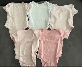 Lot  de 5 body bébé ( fille )