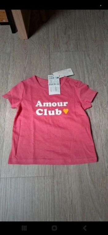 T-shirt manches courtes Kiabi 6mois 67cm NEUF 👻
