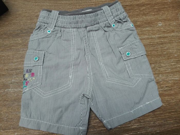 Bermuda short rayures marin bébé garçon 6 mois orchestra NEUF