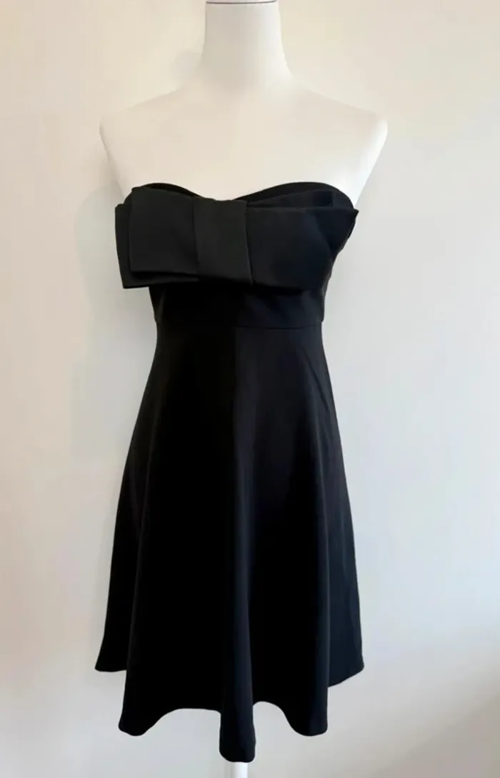 Magnifique robe bustier Claudie Pierlot noire taille 38 comme neuve