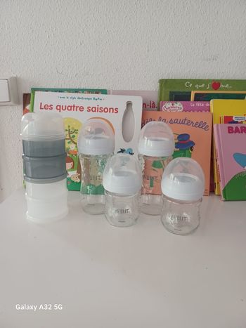 Lot biberons en verre Avent