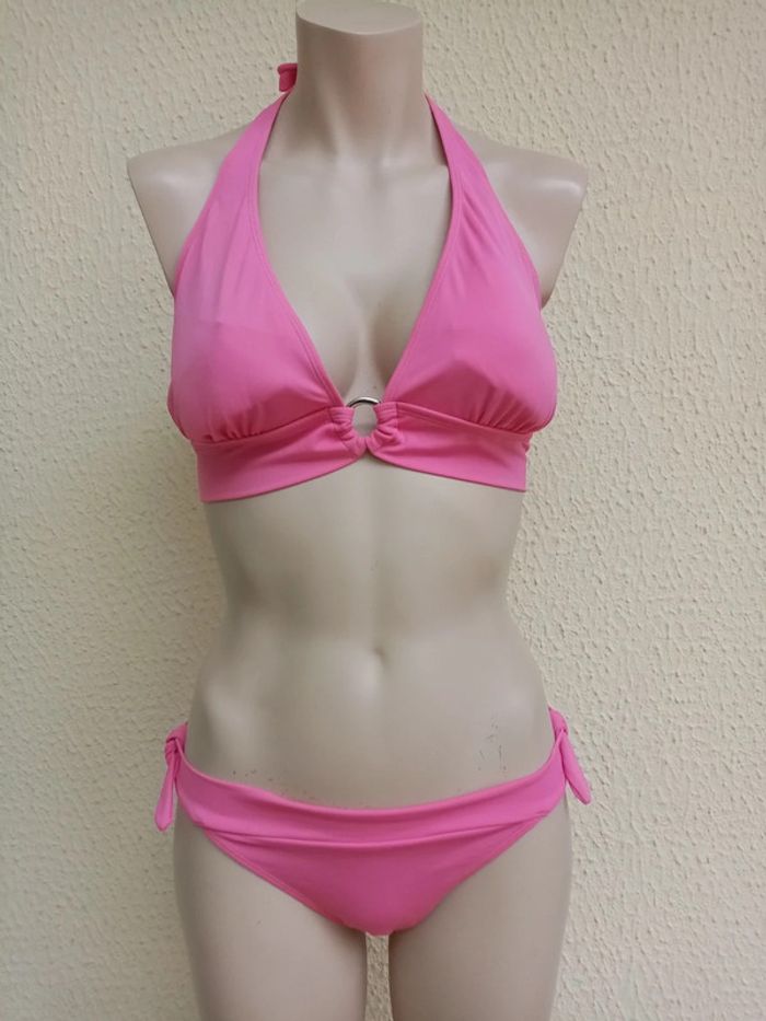 Maillot de bain 2 pièces rose Rodéo C&A taille 46