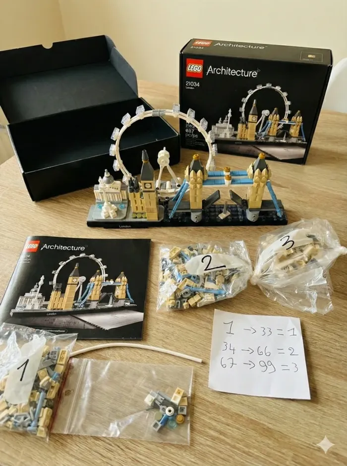 Lego Architecture 21034 Londres - Complet & Comme Neuf - Trié par Étapes !