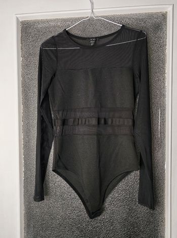 Body noir avec details transparents - Amisu / New Yorker 