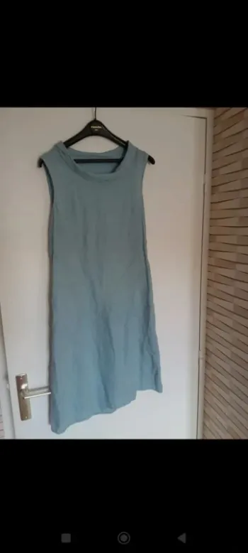 Robe en lin bleu taille M