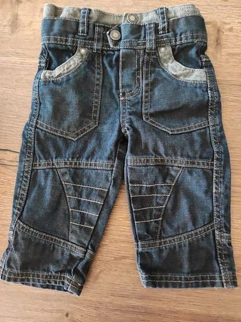 Pantalon jean bleu gris tape à l'oeil