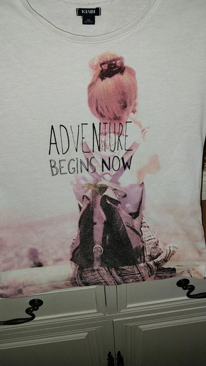 Tshirt Kiabi Imprimé girl très bon état raille 6 ans - photo numéro 2