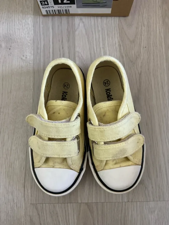 Baskets jaune Kokin en toile pointure 24 - photo numéro 2