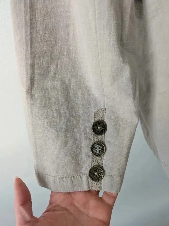 Veste d'été beige 100% coton - Armand Thiery - taille 42 - photo numéro 3