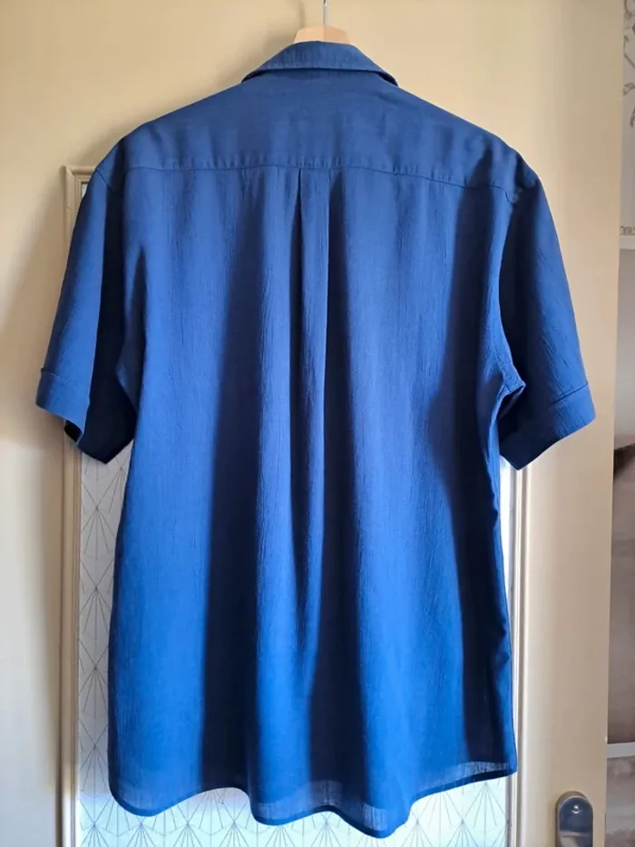Chemise homme fluide bleue Jean Chatel 39/40 super état - photo numéro 4