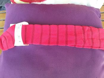 Collant bébé fille rouge brillant