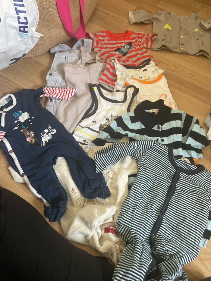 Lots de grenouillères, combi short, salopette et pantalon en coton à bretelle