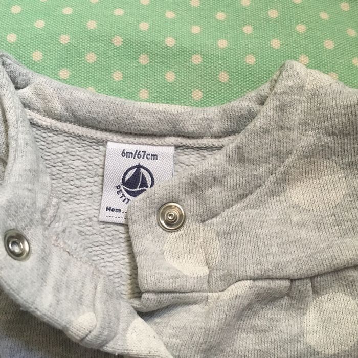 Gilet petit bateau 6mois gris - photo numéro 2