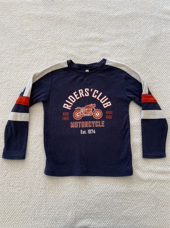 T-shirt à manches longues garçon bleu marine Ma boutique plus 5 ans