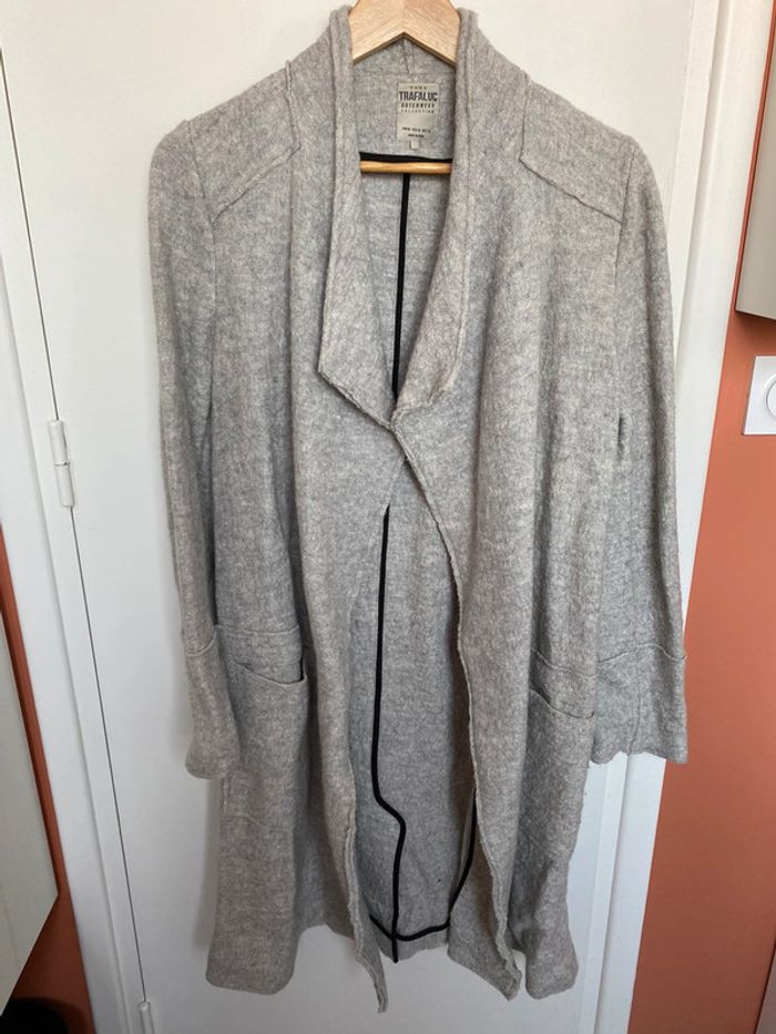 Manteau long gris Zara