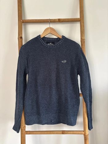 Pull bleu en maille hollister taille XS
