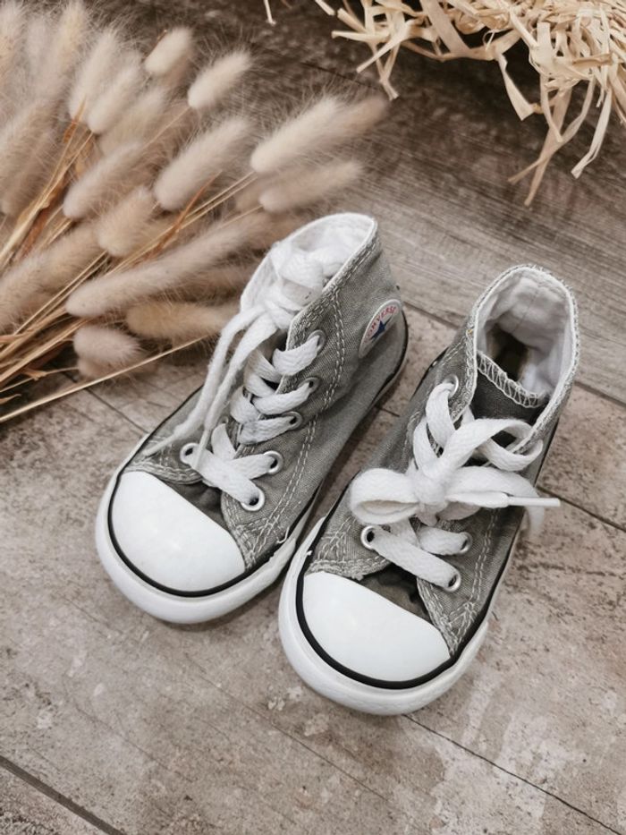🔥Basket converse Allstar pointure 22 garçon fille gris blanc mixte - photo numéro 5