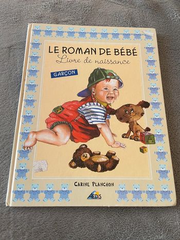 livre le roman de bébé : livre de naissance pour garçon