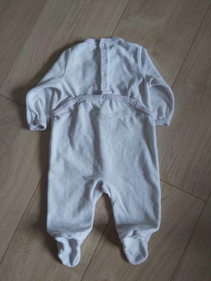 Grenouillère/pyjama velours fille Tex 6 mois (78) - photo numéro 3