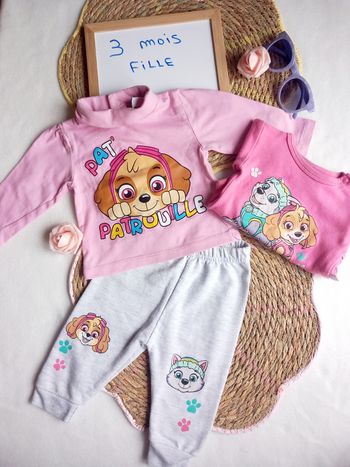 Ensemble paw patrol fille 👧 3 mois