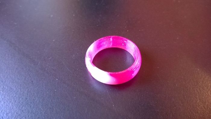 Bague rose palettée - photo numéro 2