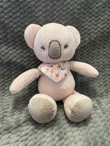 Peluche mini Koala Iris rose et gris grelot Nattou