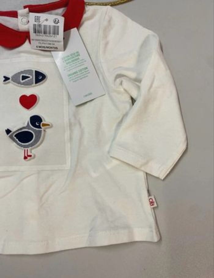 T-shirt bébé fille - neuf - Obaïbi - Taille 6 mois - photo numéro 2