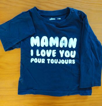 Tee shirt garçon Gémo 12 mois