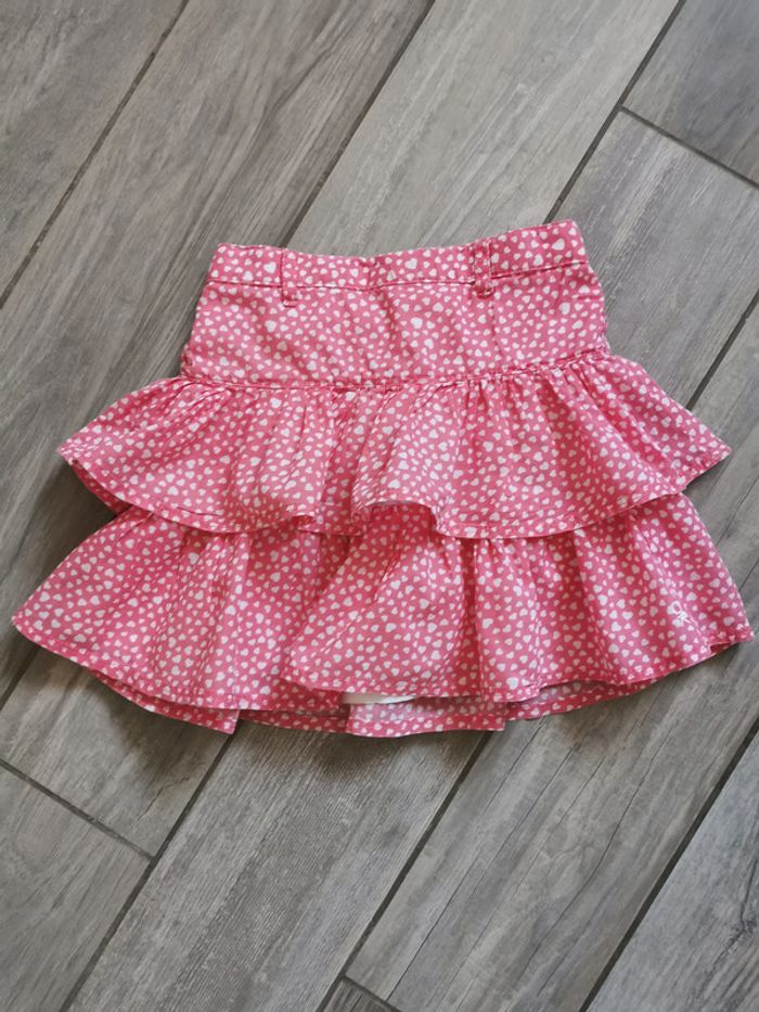 Jupe rose à cœurs blancs à volants pour 6 ans - photo numéro 7