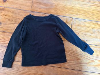 Teeshirt manches longues noir garçon 5 ans 